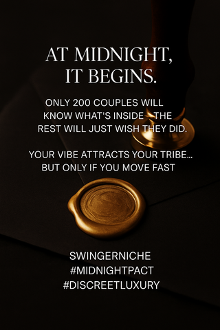 “Swinger subscription box with educational lifestyle items on a discreet black background