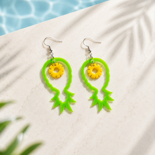 Dangle Pineapple Slice Earrings