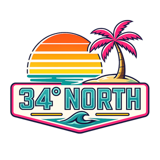 34 Degrees Vinyl Waterproof Stickers