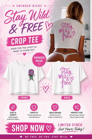 Stay Wild and Free Crop Top - Front and Back - Free Personalization