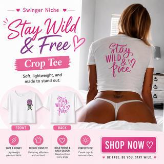 Stay Wild and Free Crop Top - Front and Back - Free Personalization