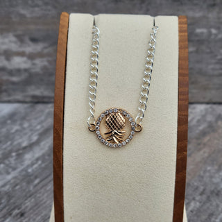 Pineapple anklet, Upside Down pineapple anklet, Lifestyle anklet, Pineapple bracelet, Charm anklet, Includes Jewelry Bag