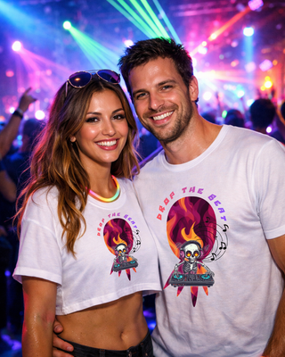 Drop the Beat Skelton DJ Shirt- Upside-down Pineapple