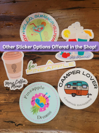 Pineapple Dreams Sticker, Pineapple Pool Sticker, Beach Bag Sticker, Tumbler Sticker, Pineapple Pool Sticker, Lifestyle Sticker
