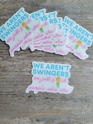 Lifestyle Sticker, Upside Down Pineapple Sticker, Sexy Host or Hostess Gift, Group Party Gift, Alternative Lifestyle Sticker