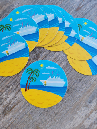 Swinger Cruise Sticker for Tumbler, Cups, Computers, Cruise Sticker, Luggage Sticker, Upsidedown Pineapple Cruise, Swinger Pineapple
