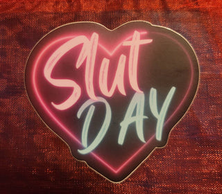 Slut Day Sticker, Bachelorette Party Gift, A Hot Wife Sticker, Party Sticker, Sexy Gift, Lifestyle Sticker, Alternative Life