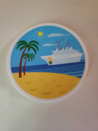 Cruise Boat Sticker with Upside Down Pineapple / Swinger Pineapple Sticker for Tumbler / Cruise Door Sticker / Cruise Party Decor