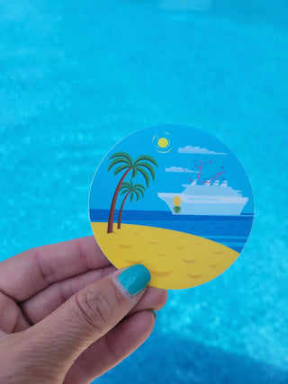 Swinger Cruise Sticker for Tumbler, Cups, Computers, Cruise Sticker, Luggage Sticker, Upsidedown Pineapple Cruise, Swinger Pineapple