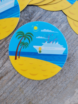 Swinger Cruise Sticker for Tumbler, Cups, Computers, Cruise Sticker, Luggage Sticker, Upsidedown Pineapple Cruise, Swinger Pineapple