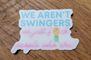 Lifestyle Sticker, Upside Down Pineapple Sticker, Sexy Host or Hostess Gift, Group Party Gift, Alternative Lifestyle Sticker