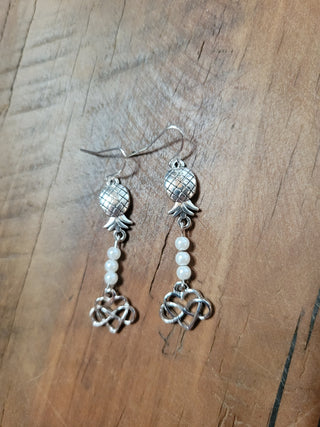 Infinity Upside Down Pineapple Earrings, love is love earrings, Swinger lifestyle earrings, threesome jewelry, poly earrings
