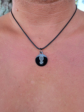 Swinger Necklace Gift, Pineapple Laser Charm Necklace, Men's Lifestyle Necklace, Upside Down Pineapple Necklace, Women's necklace