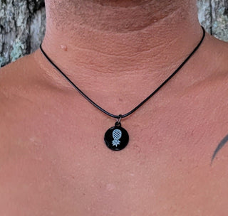 Swinger Necklace Gift, Pineapple Laser Charm Necklace, Men's Lifestyle Necklace, Upside Down Pineapple Necklace, Women's necklace