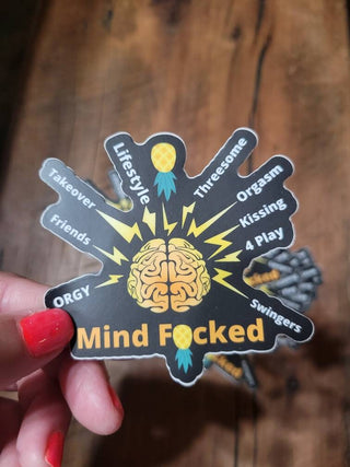 Lifestyle sticker, All the fun reasons to be an upside-down pineapple, Mind sticker, Lightning words sticker, Tumbler sticker