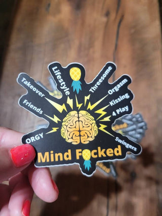 Lifestyle sticker, All the fun reasons to be an upside-down pineapple, Mind sticker, Lightning words sticker, Tumbler sticker