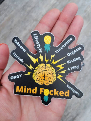 Lifestyle sticker, All the fun reasons to be an upside-down pineapple, Mind sticker, Lightning words sticker, Tumbler sticker