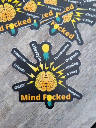 Lifestyle sticker, All the fun reasons to be an upside-down pineapple, Mind sticker, Lightning words sticker, Tumbler sticker