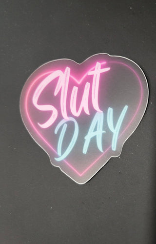 Slut Day Sticker, Bachelorette Party Gift, A Hot Wife Sticker, Party Sticker, Sexy Gift, Lifestyle Sticker, Alternative Life