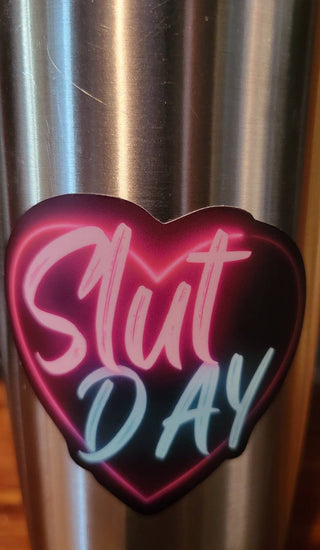 Slut Day Sticker, Bachelorette Party Gift, A Hot Wife Sticker, Party Sticker, Sexy Gift, Lifestyle Sticker, Alternative Life