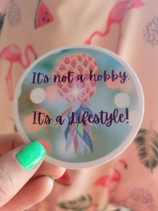 Upside down pineapple sticker, It's not a hobby, It's a Lifestyle, Glossy sticker, Lifestyle Tumbler Sticker, Swinger sticker