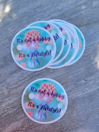 Upside down pineapple sticker, It's not a hobby, It's a Lifestyle, Glossy sticker, Lifestyle Tumbler Sticker, Swinger sticker
