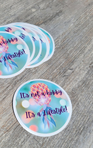Upside down pineapple sticker, It's not a hobby, It's a Lifestyle, Glossy sticker, Lifestyle Tumbler Sticker, Swinger sticker