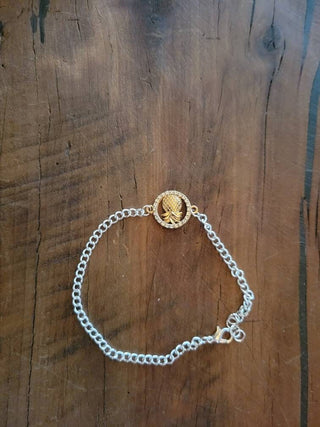Pineapple anklet, Upside Down pineapple anklet, Lifestyle anklet, Pineapple bracelet, Charm anklet, Includes Jewelry Bag