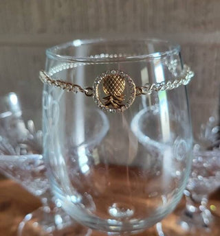 Pineapple anklet, Upside Down pineapple anklet, Lifestyle anklet, Pineapple bracelet, Charm anklet, Includes Jewelry Bag