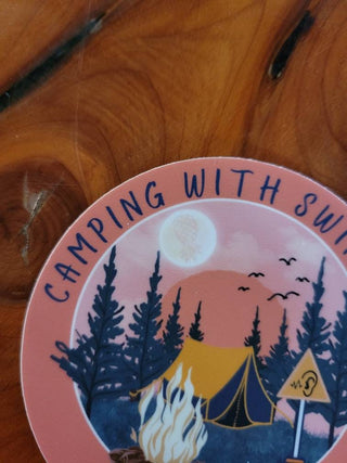 Swinger Camping Sticker / Upside down pineapple / Pineapple in the moon sticker / Loud noise sticker / Camping with Swingers sticker