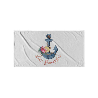 Nauti Pineapples Beach Towel, Upside down pineapple beach towel, swinger towel, beach towel