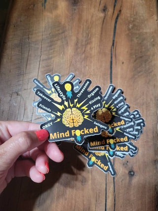 Lifestyle sticker, All the fun reasons to be an upside-down pineapple, Mind sticker, Lightning words sticker, Tumbler sticker