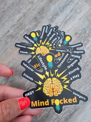 Lifestyle sticker, All the fun reasons to be an upside-down pineapple, Mind sticker, Lightning words sticker, Tumbler sticker
