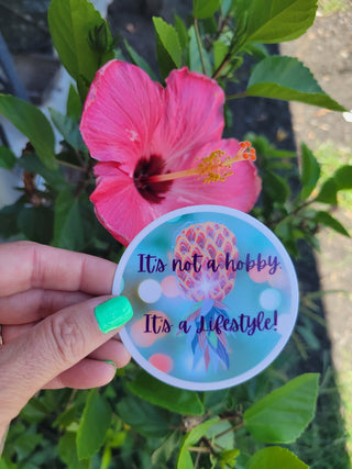Upside down pineapple sticker, It's not a hobby, It's a Lifestyle, Glossy sticker, Lifestyle Tumbler Sticker, Swinger sticker