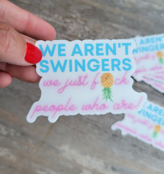 Lifestyle Sticker, Upside Down Pineapple Sticker, Sexy Host or Hostess Gift, Group Party Gift, Alternative Lifestyle Sticker