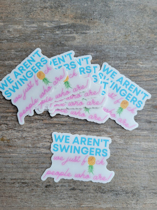 Lifestyle Sticker, Upside Down Pineapple Sticker, Sexy Host or Hostess Gift, Group Party Gift, Alternative Lifestyle Sticker