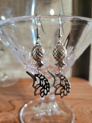 Unicorn and Upside Down Pineapple Earrings, Unicorn Birthday Gift, Swinger Pineapple Earrings, Alternative Lifestyle Earrings, Bag Included