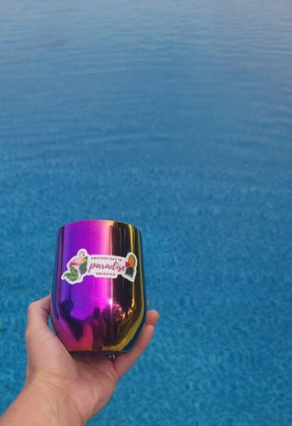 Flamingo and Pineapple Sticker, Another Day In Paradise Swinging, Swinger Pineapple Decor, Upside Down Pineapple Tumbler Sticker