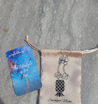 Infinity Upside Down Pineapple Earrings, love is love earrings, Swinger lifestyle earrings, threesome jewelry, poly earrings