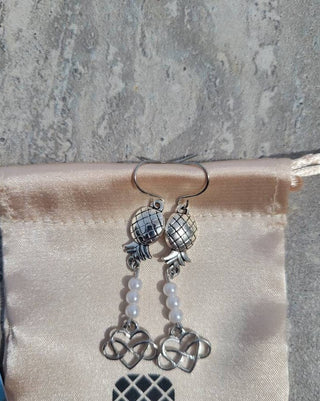 Infinity Upside Down Pineapple Earrings, love is love earrings, Swinger lifestyle earrings, threesome jewelry, poly earrings