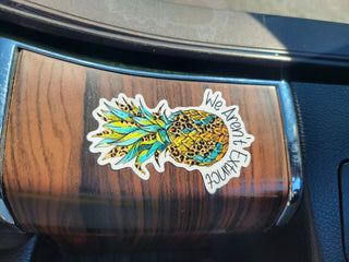 Upside-down pineapple with animal print and We Aren't Extinct / Swinger Lifestyle Sticker/ Hotwife sticker/ Alternative lifestyle sticker