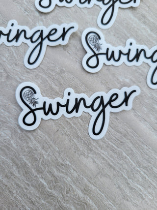Swinger Sticker with Upside Down Pineapple, Monotone sticker, Lifestyle Pineapple, Pineapple Cup Sticker