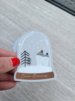 Pineapple Snow Globe Sticker, Upside Down Pineapple Winter sticker, Snow Bunnies decor, Alternative lifestyle