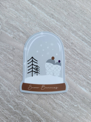 Pineapple Snow Globe Sticker, Upside Down Pineapple Winter sticker, Snow Bunnies decor, Alternative lifestyle