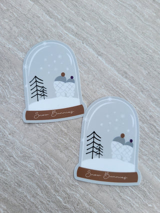Pineapple Snow Globe Sticker, Upside Down Pineapple Winter sticker, Snow Bunnies decor, Alternative lifestyle