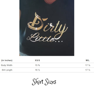 Dirty Little ... Crop Top Shirt, Black Top, BDSM shirt, Alternative Fashion, Foiled, M/L, Slim Fit for the Lifestyle