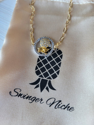 Pineapple Bracelet, Upside Down pineapple Bracelet, Lifestyle bracelet, Pineapple bracelet, Charm bracelet/ Gold and Silver