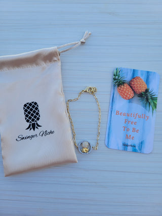 Pineapple Bracelet, Upside Down pineapple Bracelet, Lifestyle bracelet, Pineapple bracelet, Charm bracelet/ Gold and Silver