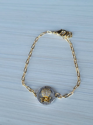 Pineapple Bracelet, Upside Down pineapple Bracelet, Lifestyle bracelet, Pineapple bracelet, Charm bracelet/ Gold and Silver