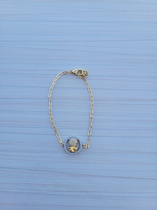 Pineapple Bracelet, Upside Down pineapple Bracelet, Lifestyle bracelet, Pineapple bracelet, Charm bracelet/ Gold and Silver